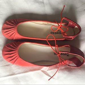 Repetto ballet flats with ankle tie FR 40/US 9.